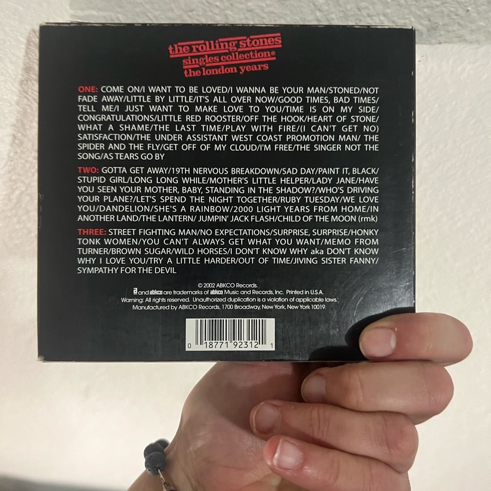 The Rolling Stones Singles Collection CD - Black and Red